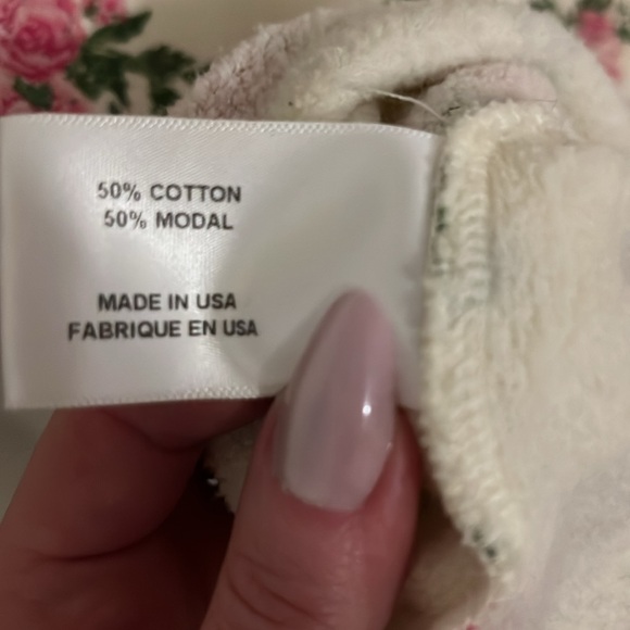 Pam & Gela Floral Print Hooded Sweatshirt size P / XS - Picture 11 of 11